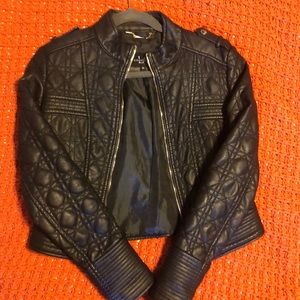 Faux leather jacket